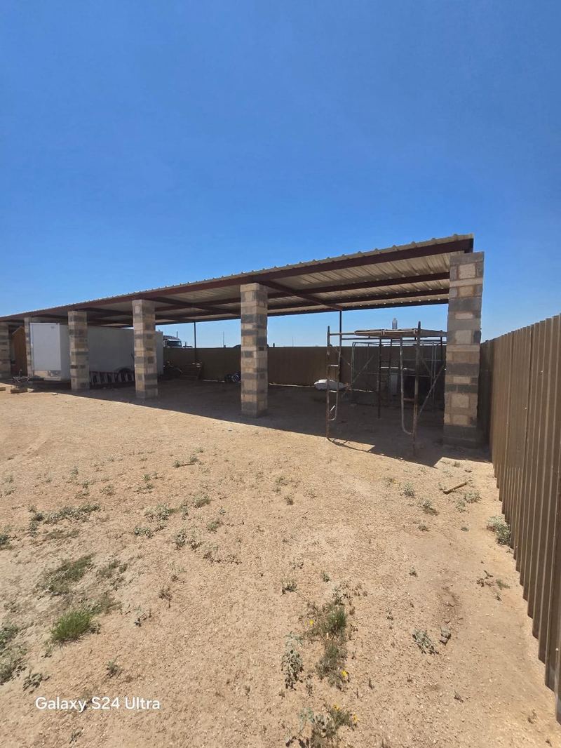 Large steel carport structure